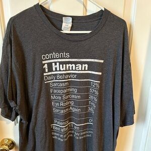 1 Human Contents T-Shirt Gray 3xl